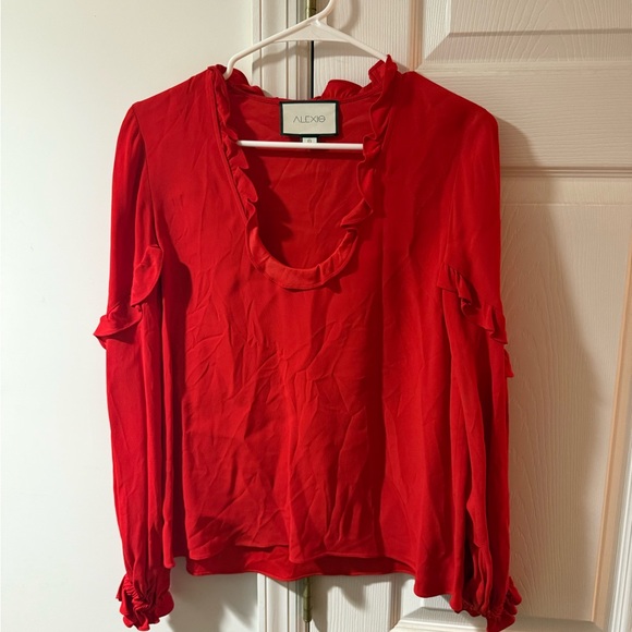 Alexis Scarlet Ruffle Blouse - Picture 4 of 5